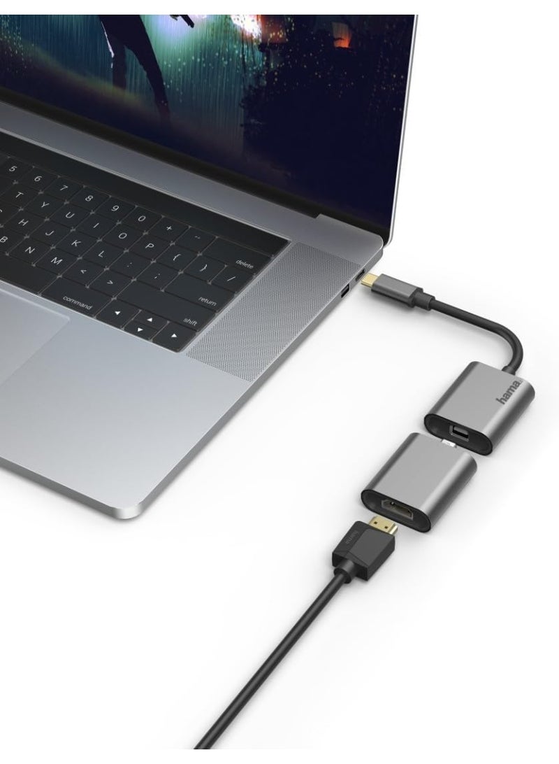 هاما محول الفيديو  من هاما 6 في 1، "Connect2Go"، USB-C، Mini-DisplayPort، HDMI™، VGA - Image 3